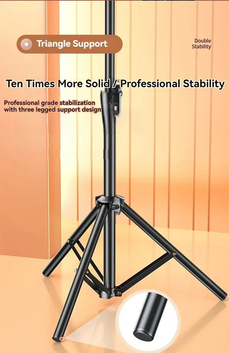 Support extensible de 170cm, hauteur réglable pour téléphone portable, trépied de Support en direct, enregistrement multifonctionnel, trépied d'atterrissage pour Selfie