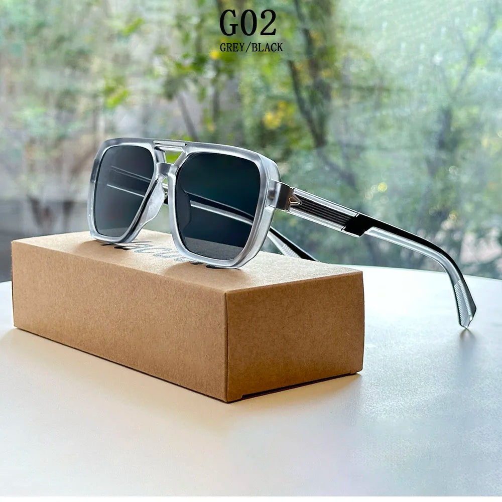 Lunettes de soleil carrées pour femmes à la mode — vintage, hommes, 2026