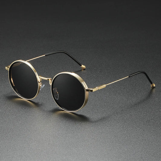 2025 nouvelles Lunettes De Soleil rondes Hommes Femmes Vintage Designer Lunettes De Soleil Uv400 Punk Lunettes Lunettes De Soleil Homme
