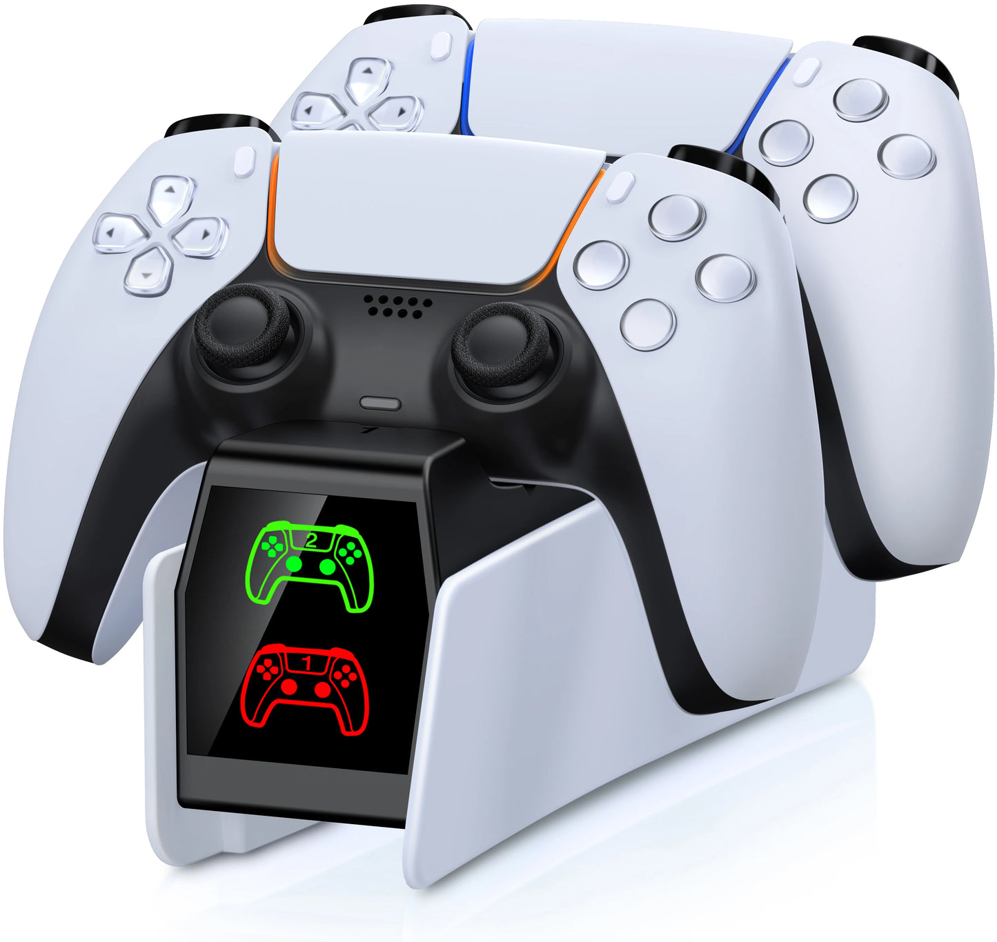 RGB Controller Charging Station for PS5, Dual Fast Charger, RGB Indicator, Charging Stand, Charging Dock for PS5 Game Controller