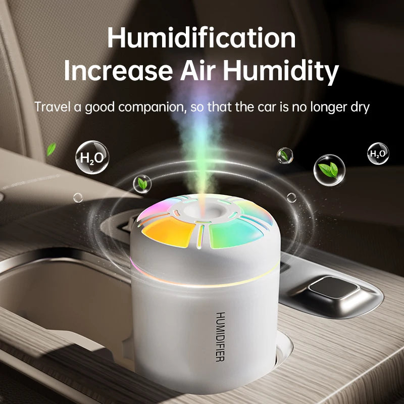 Humidificateur ultrasonique 5V USB 180ml, brumisateur, diffuseur d'arôme de voiture, purificateur d'huile essentielle avec lampe d'ambiance RGB, bricolage, plus frais d'air
