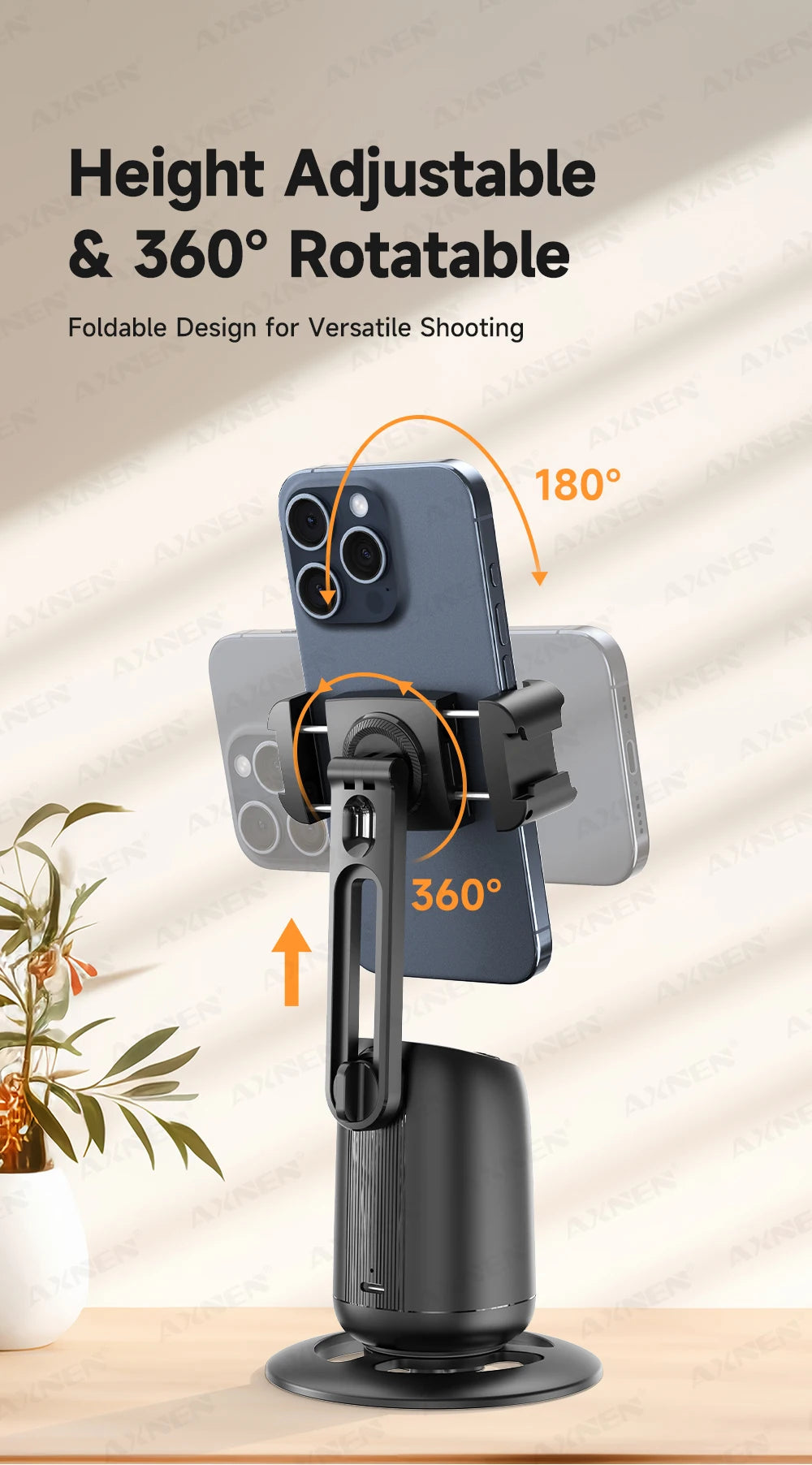P05 — Stabilisateur Smartphone Suivi IA 360° Support Table Live & Vidéo