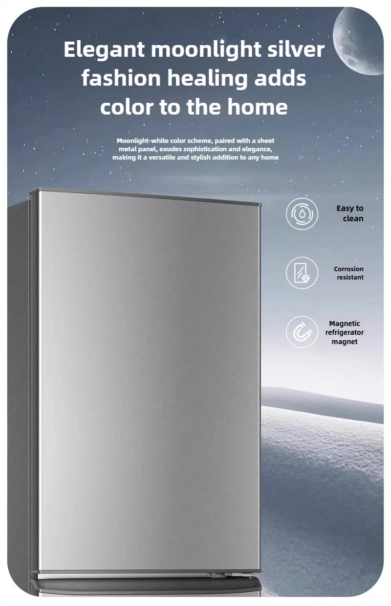 Refrigerador de primera clase, de bajo consumo energético, sin escarcha, congelador de gran capacidad de doble puerta, refrigerador para habitaciones de alquiler Z
