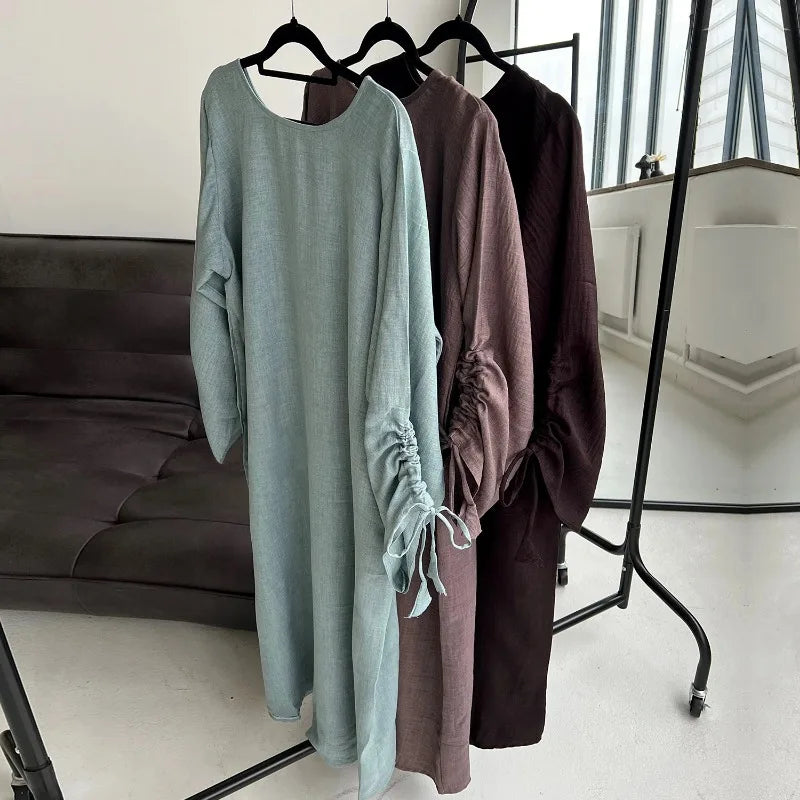 Robe modeste pour femmes musulmanes, arabie saoudite, Eid dubaï, Abaya uni, fête de vacances islamique, couleur unie, turquie, poignets à lacets, vêtements longs, 2024