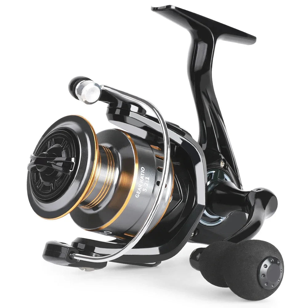 Professionnel Ultra léger 1000 ~ 7000 5.2:1 rapport de vitesse, traînée maximale de 26LB CNC bobine en métal moulinet de pêche pour l'eau douce et salée