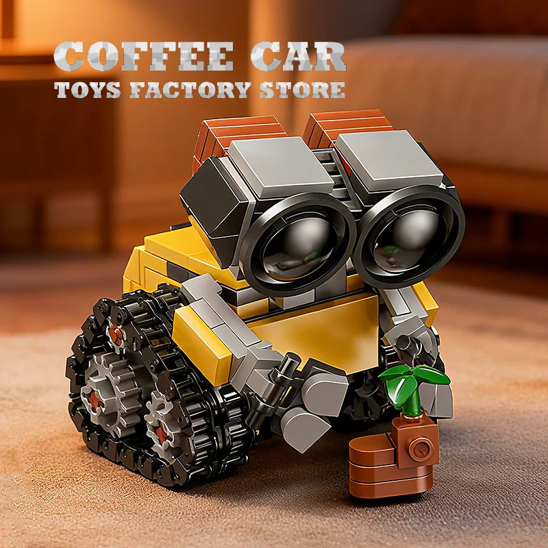 Mini MOC Space Robot, Building Bricks, Toys, Tracked Bot Model, Classic Film, Sci-Fi Blocks, Dolls for Kids and Adults, Christmas Gifts, 217 Pieces