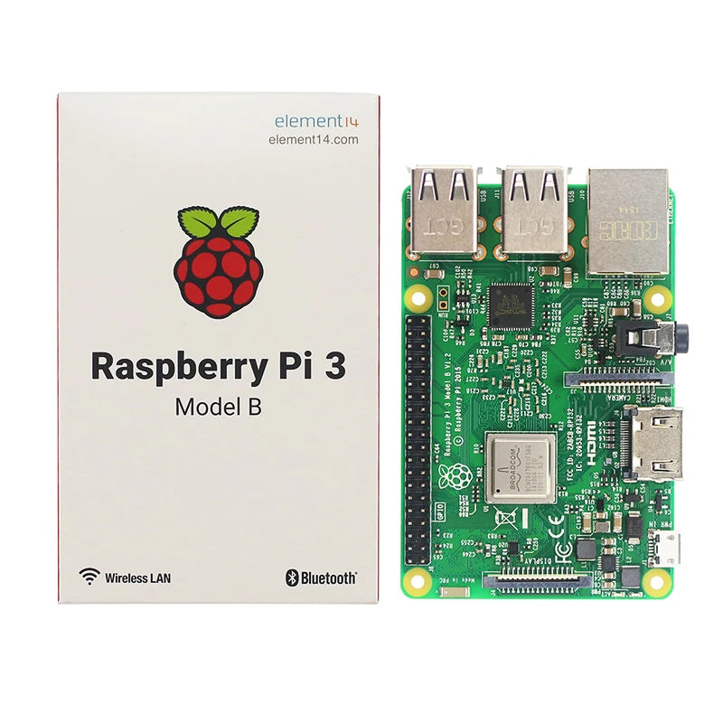 Original Element14 Raspberry Pi 3 modèle B/B + 3B + Plus, la troisième génération Pi A 1.4GHz 64 bits processeur Cortex-A53 quad-core