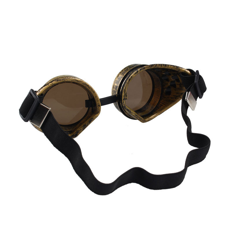 Lunettes de soleil mode Steampunk rondes surdimensionnées — soudage, Punk, Cosplay, couleurs lentille