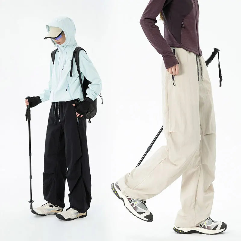 Pantalon de randonnée imperméable pour femmes, pantalon de parachutiste pour Sports de plein air, taille élastique, pantalon de Camping, solide, cyclisme, pêche, automne