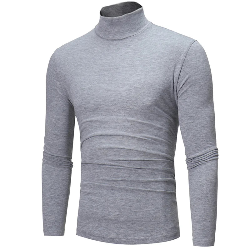 Ropa interior térmica de cuello alto para hombre, camisa delgada con corte cubierto, camiseta de manga larga, medias, ropa de invierno, otoño, Y-Men
