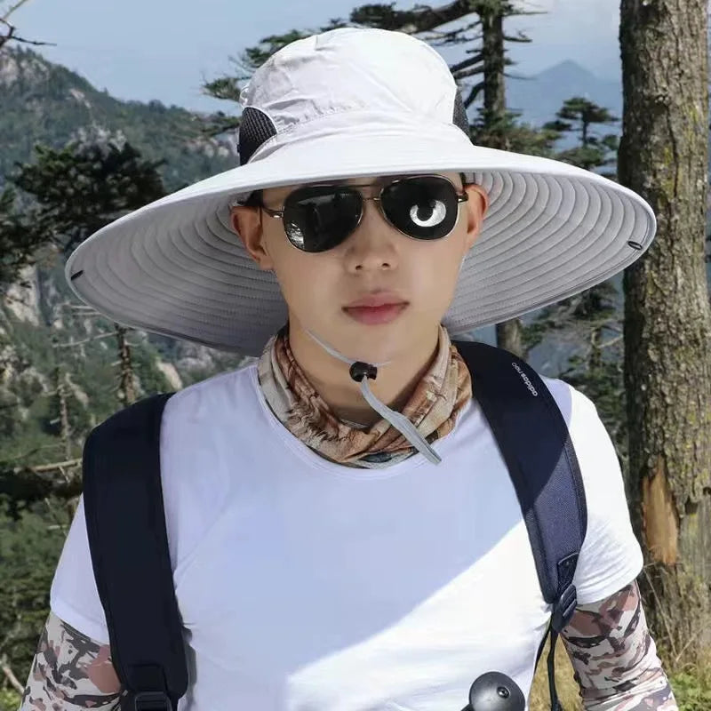 Chapeau de Soleil Pêcheur Pliable 15cm — Protection UV, Randonnée & Plage