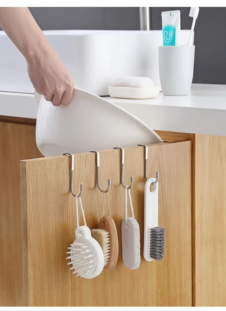 Crochet Suspension Porte en Acier Inoxydable — Double Crochet en S Salle de Bain