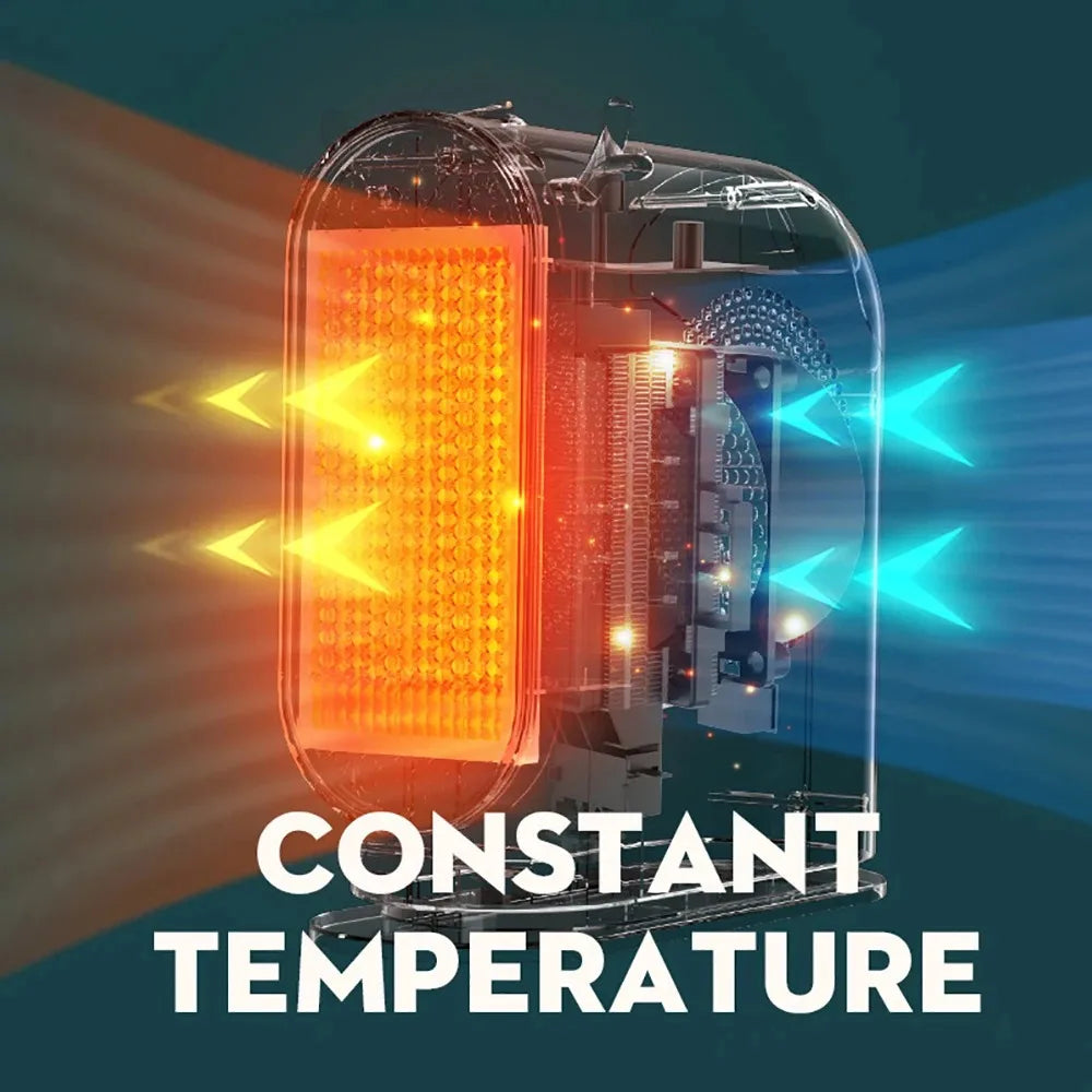 Chauffage électrique de bureau 500W, Portable, pour la maison, Thermostat Intelligent, ventilateur, chauffage électrique d'hiver, outils de chauffage