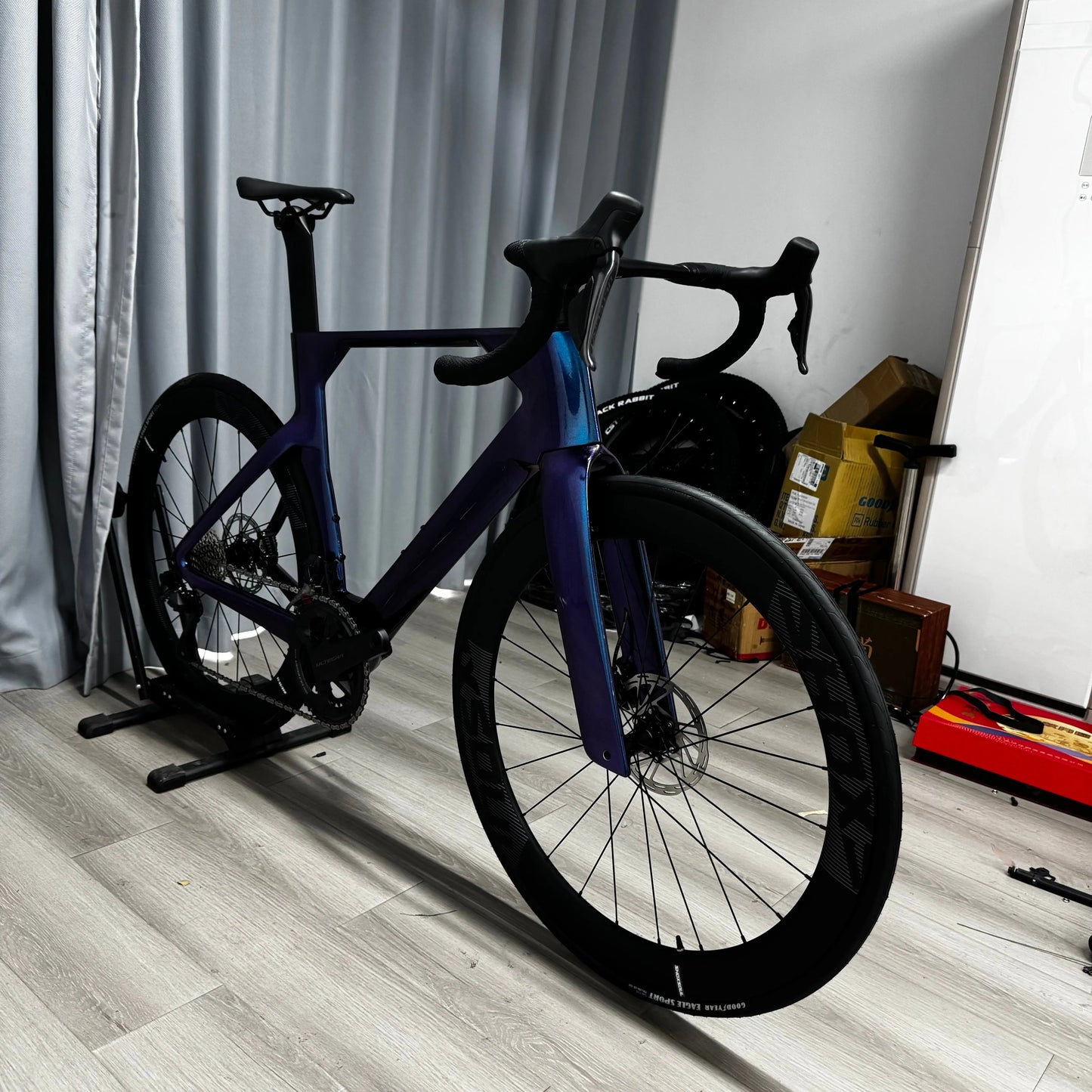 Kit cadre vélo de route en fibre de carbone — pièces cyclisme course professionnelles, léger
