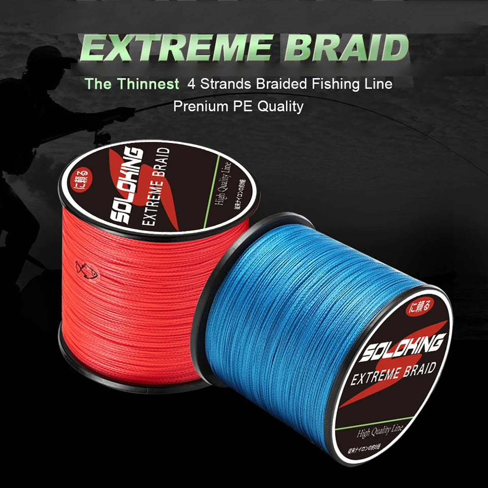 SOLOKING 300M PE tressé ligne de pêche Super fort japonais Multifilament mer ligne de pêche 10LB-80LB carpe ligne truite ligne