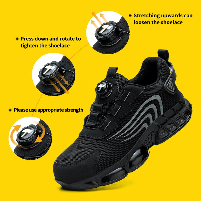 Chaussures de Sécurité Bouton Rotatif — Nouvelle Génération Protection