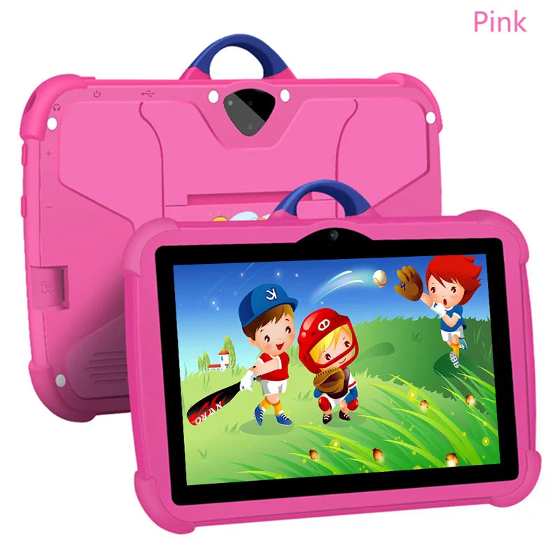 New Kids Cartoon Tablet 7-inch Quad Core 4GB RAM 64GB ROM Android Learning Educational Games Tablets Children Gifts