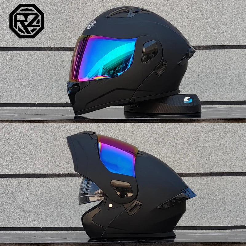 Casque moto intégral double lentille modulaire rabattable — homme, femme, mode, Motocross