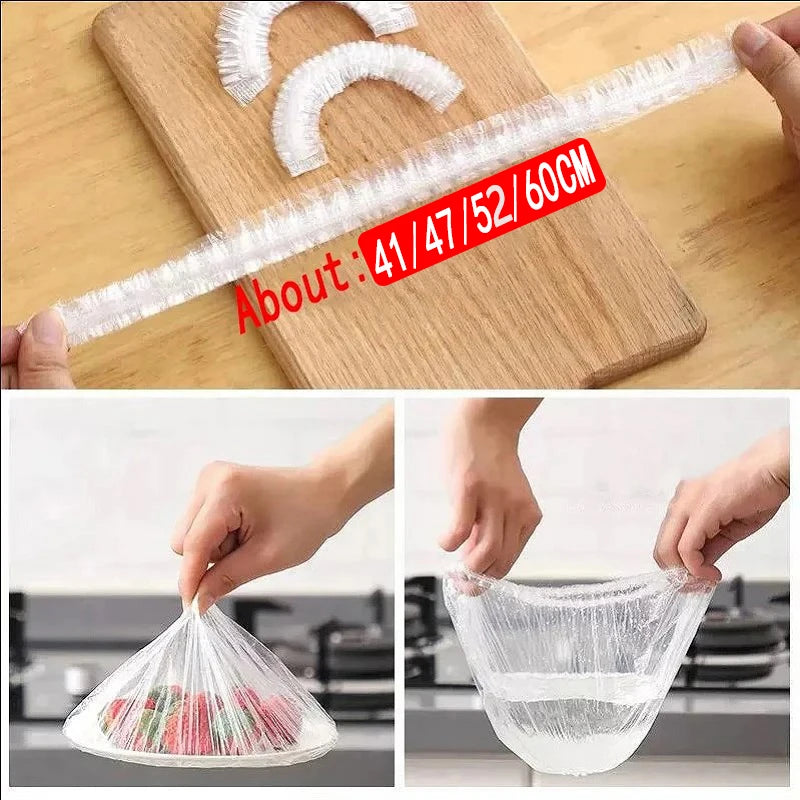 Couvercles Alimentaires Jetables 50 Pièces — Sacs Plastique Fruits & Légumes