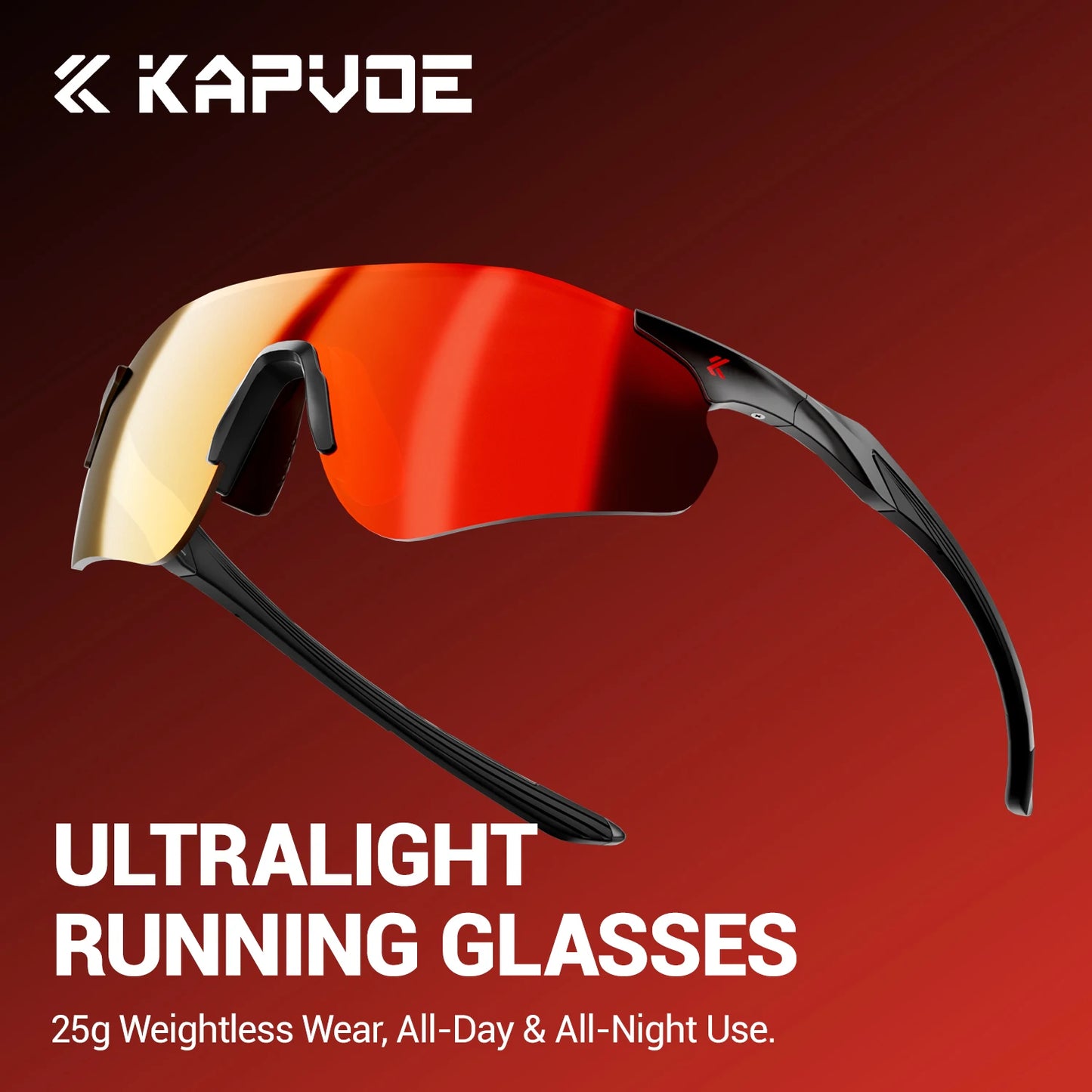 Lunettes de cyclisme et de course photochromiques Kapvoe, pour hommes et femmes, lunettes de soleil pour vélo de route, protection UV400, lunettes de sport pour la conduite