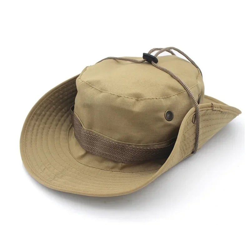 Sombrero para el sol para hombres y mujeres, gorra de camuflaje, para deportes al aire libre, tipo cubo, pesca, senderismo, caza, 60CM