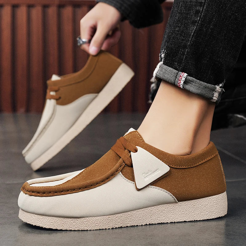 New Vintage Casual Luxury Men's Shoes Slip-On Suede Men's Sneakers Comfortable Walking Men's Boat Shoes Men's Footwear