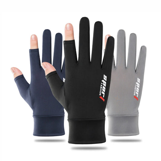 Gants de pêche en soie glacée pour printemps et été, Protection solaire pour hommes et femmes, randonnée, cyclisme, Camping, écran tactile antidérapant, élastique