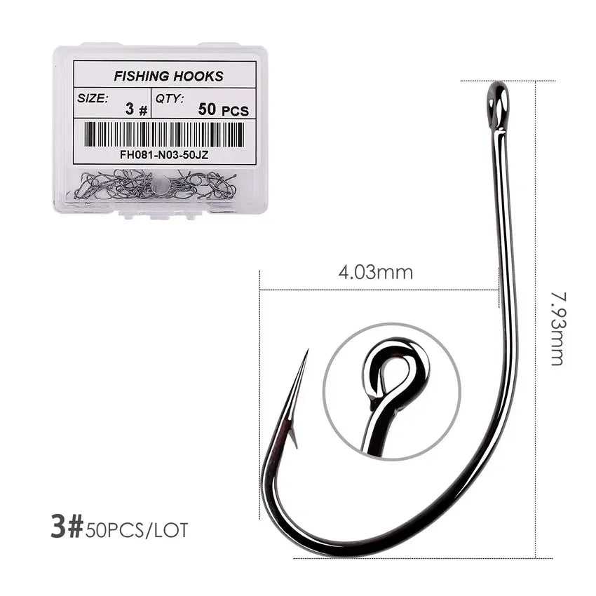 50/10 pièces boîte haute teneur en carbone Maruseigo crochet de pêche poisson gabarit crochet japon carpe crochet pêche cercle crochets mouche matériel de pêche