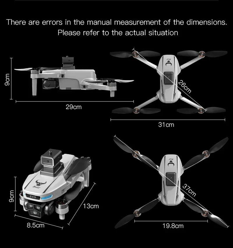 Drone GPS 8K professionnel — évitement d'obstacles, télécommande grand écran, pliable, moteur brushless