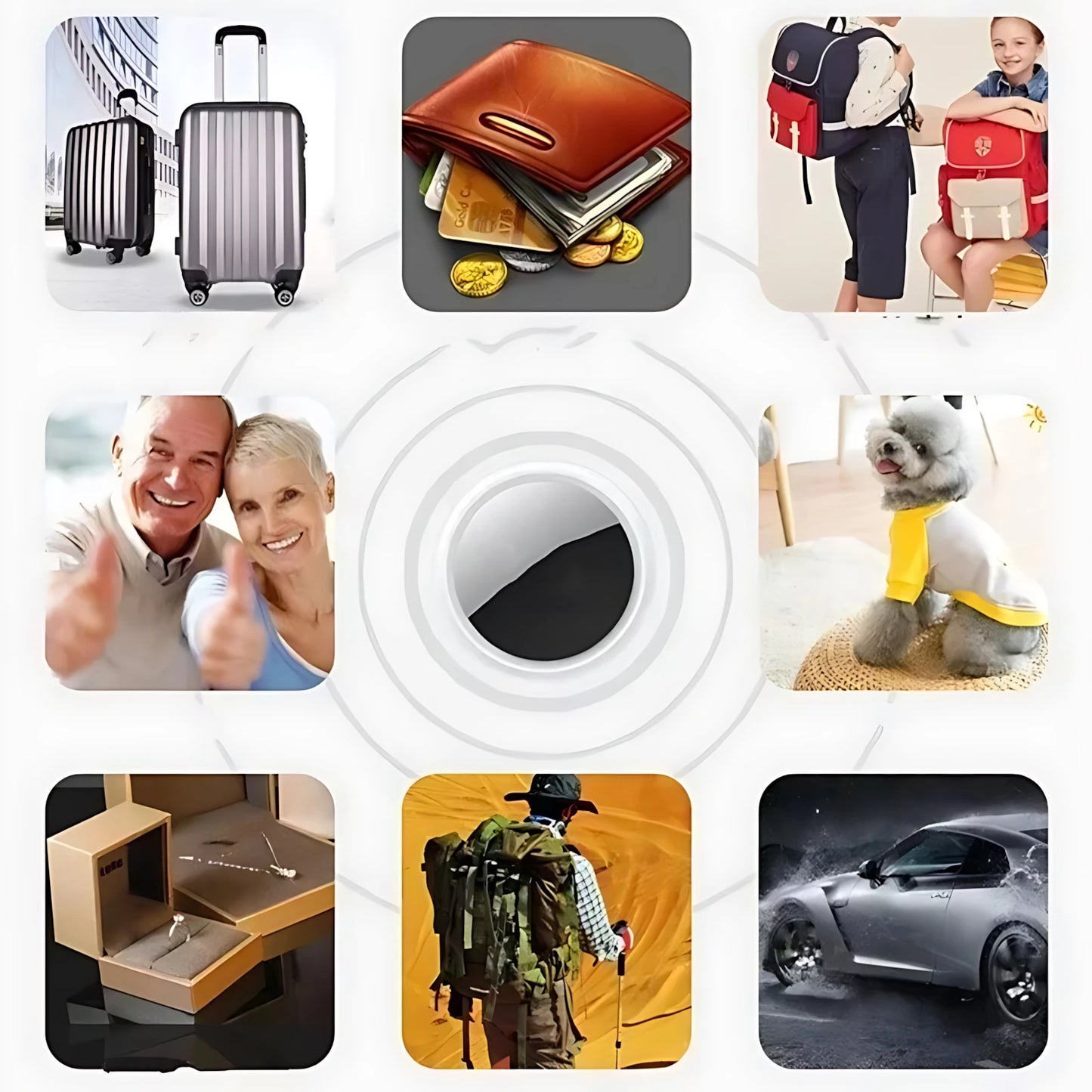 Mini rastreador GPS inteligente Bluetooth, funciona con sistema Android e iOS, rastreador de escucha, Mini localizador global, detector de llaves para mascotas
