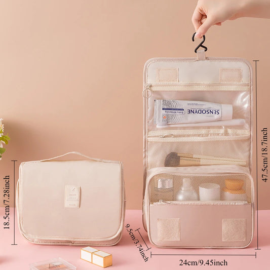 Sac de Maquillage Voyage — Organisateur Toilette Imperméable Crochet Salle de Bain