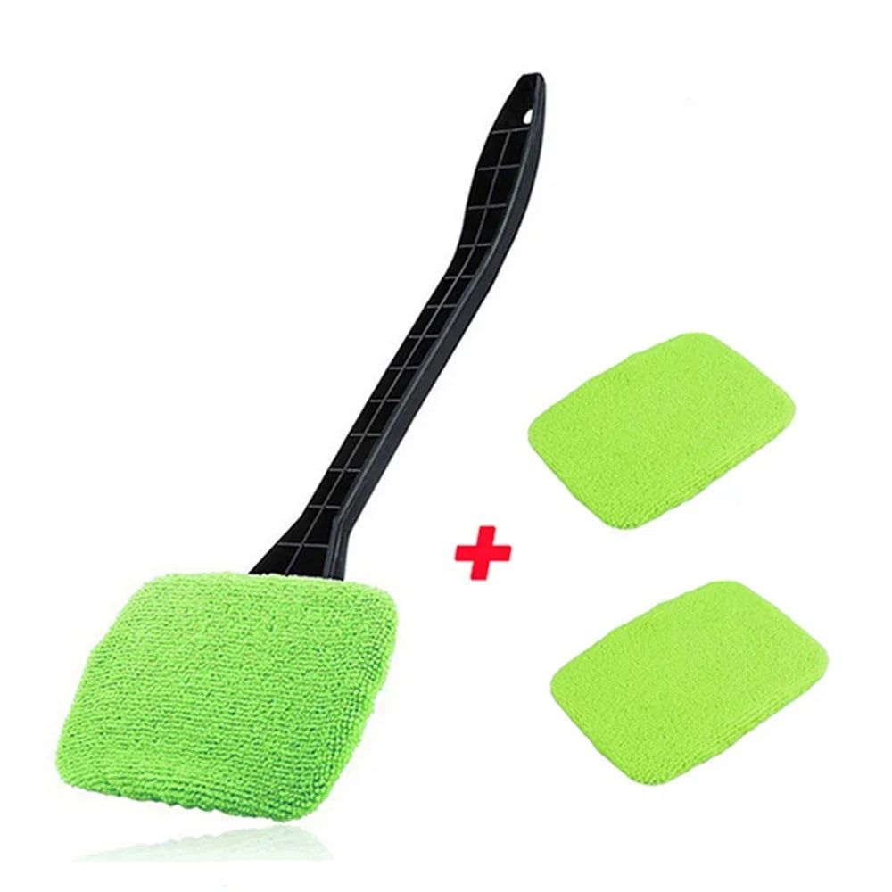 New Car Window Cleaning Brush Kit, Windshield Cleaning Tool, Interior Wiper with Long Handle, Car Accessories