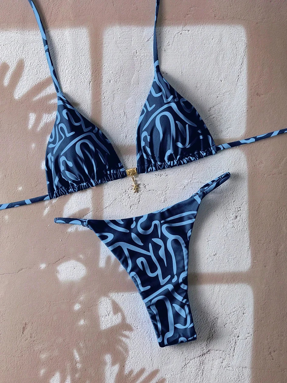 Micro bikini pour femmes, maillot de bain deux pièces, vêtements de bain pour femmes, maillot de bain 2026, sexy, imprimé léopard, push-up, string, ensembles de bikinis, vêtements de plage, été
