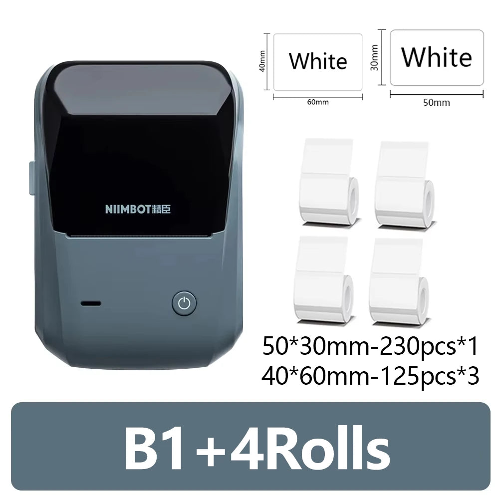 Niimbot B1 Mini impresora térmica portátil autoadhesiva etiquetadora de bolsillo impresora de etiquetas Bluetooth Niimbot B1