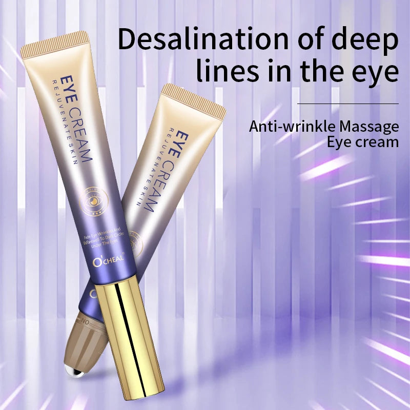 Crème anti-rides pour les yeux avec boule roulante — séchage rapide, hydratant, acide hyaluronique, sérum