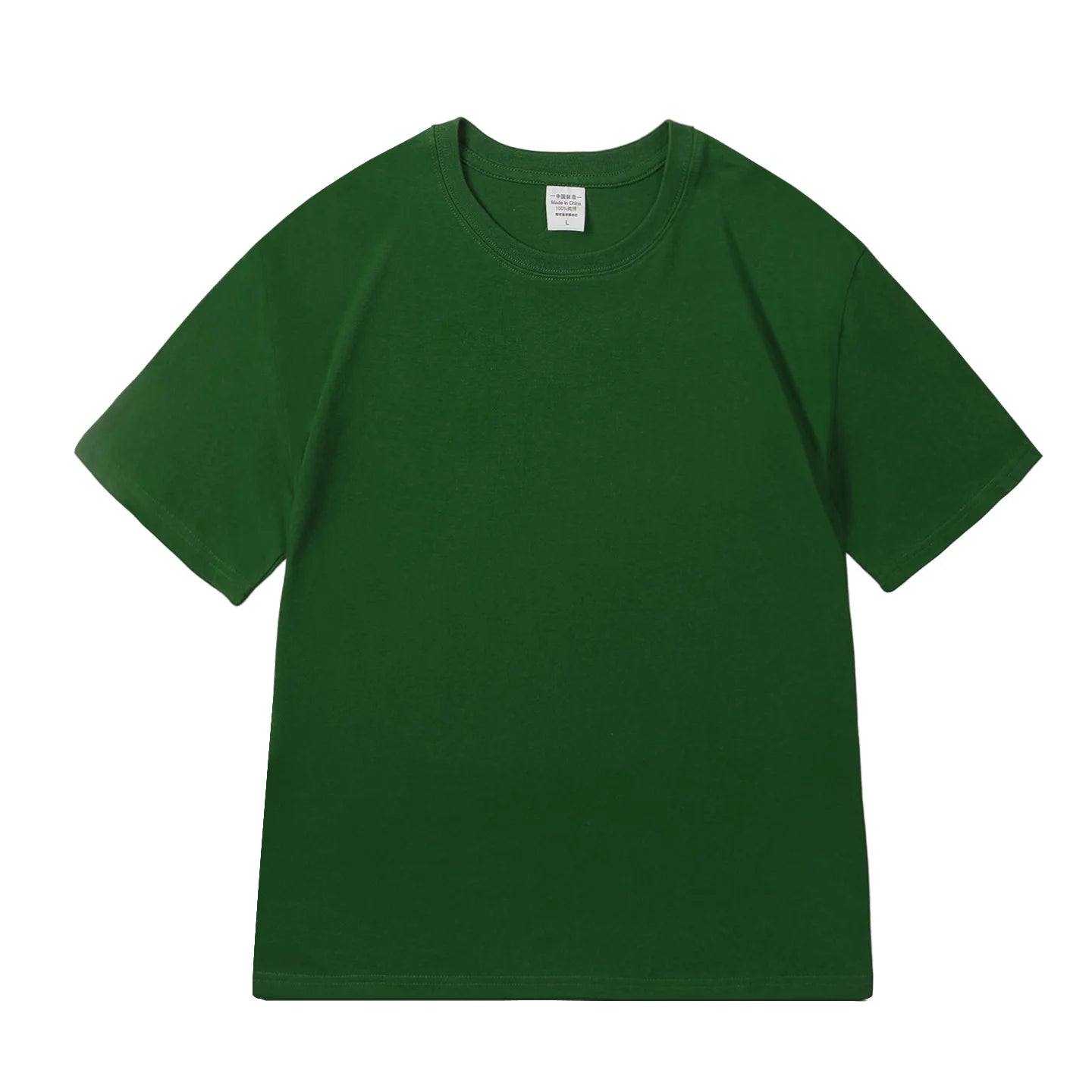 100 % algodón, manga media, para hombre y mujer, camiseta de verano holgada de manga corta informal, camiseta básica de cuello redondo de color sólido, tops