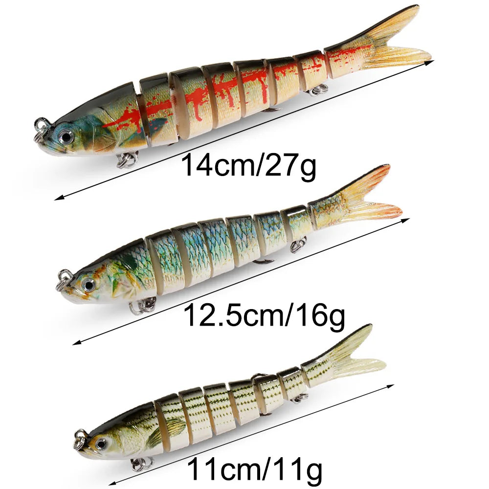 GOBAIT Swimbait 11g 16g 27g leurre multi-joint coulant lent bionique natation Pesca bar triple crochet carpe matériel de pêche appât dur