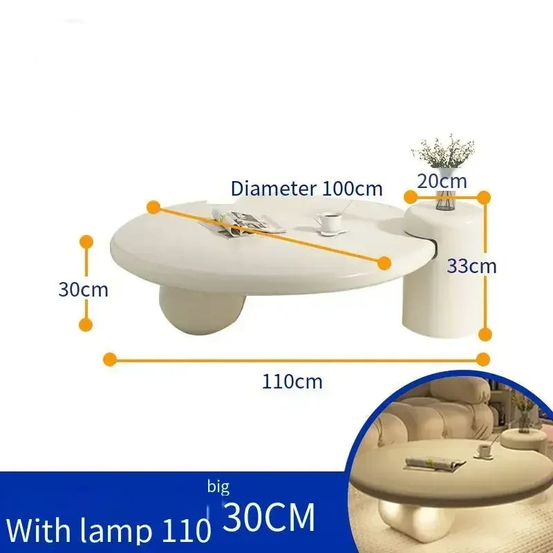 Lampe de table ronde simple nordique — design, tables basses, petit, blanc, mignon, meubles