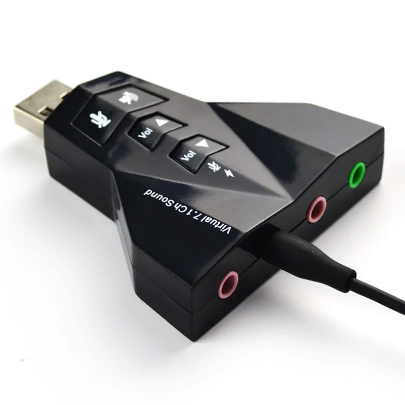 Carte Son USB Virtuelle 7.1 Canaux — Interface Audio Externe Sans Pilote PC