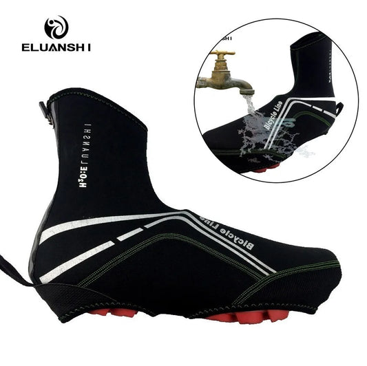 Couvre-Chaussures Néoprène VTT Cyclisme Hiver — Étanche Antidérapant