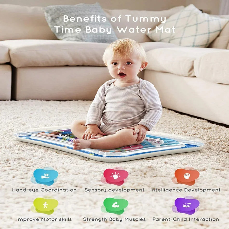 Alfombrilla de juego inflable para bebé, cojín de agua de PVC para bebés, almohadilla de juego acuática para niños, juguetes de actividad de desarrollo para educación temprana