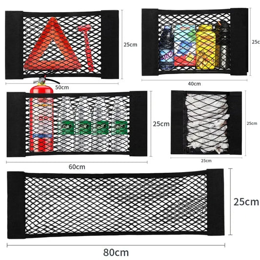 Filet Rangement Extensible Voiture — Autocollant Magique Universel Sac Siège Arrière
