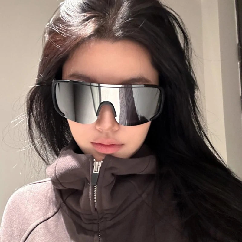 Lunettes Cyclisme Style Y2K Réfléchissantes — Coupe-Vent Route Équitation