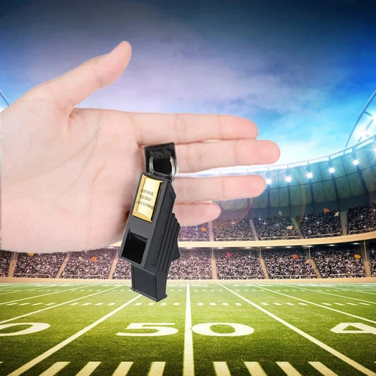 Sifflet Arbitre Professionnel ABS Sans Graine — Son Puissant, Football, Basket, Volley & Entraînement