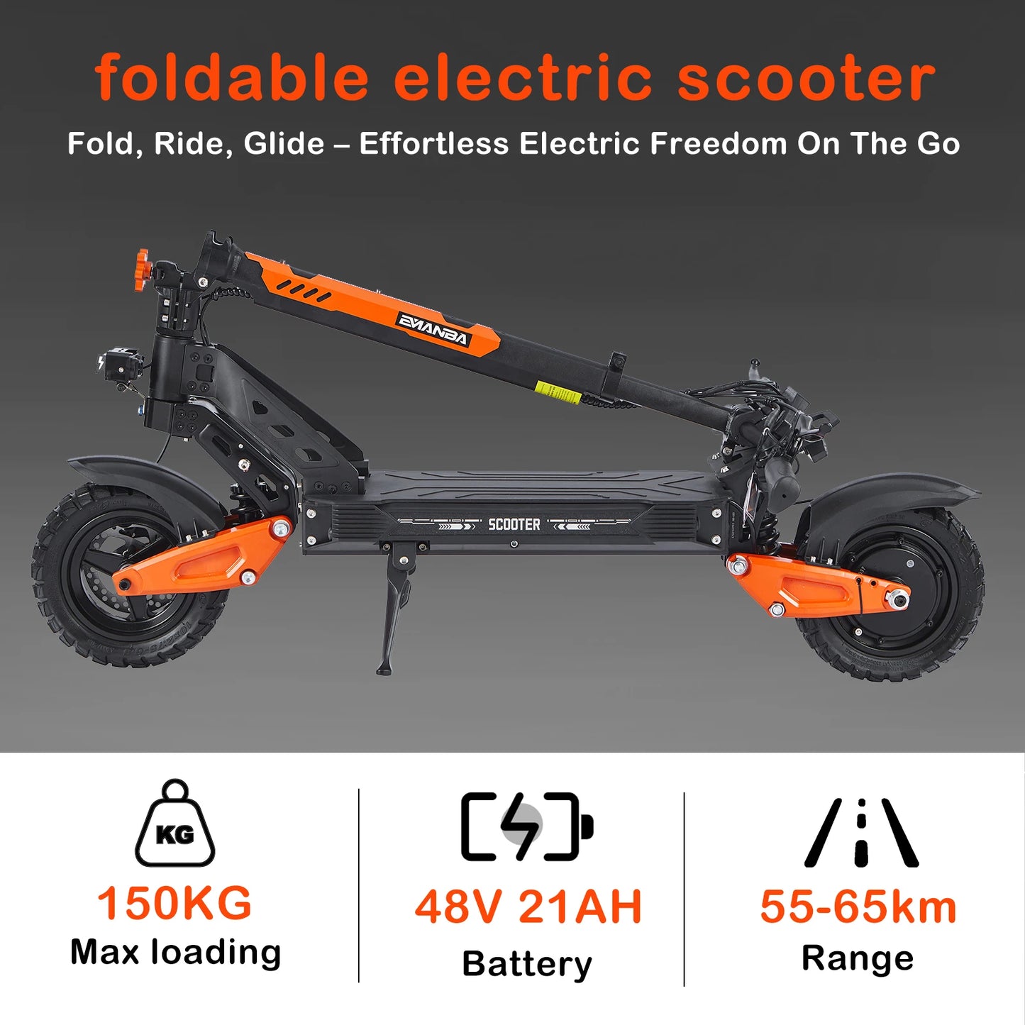 Garman Almacén 1200W Motor 48V21Ah Batería E Scooter con Asiento Llave NFC Todo Terreno Eléctrico Off-Road Patinetes Eléctricos