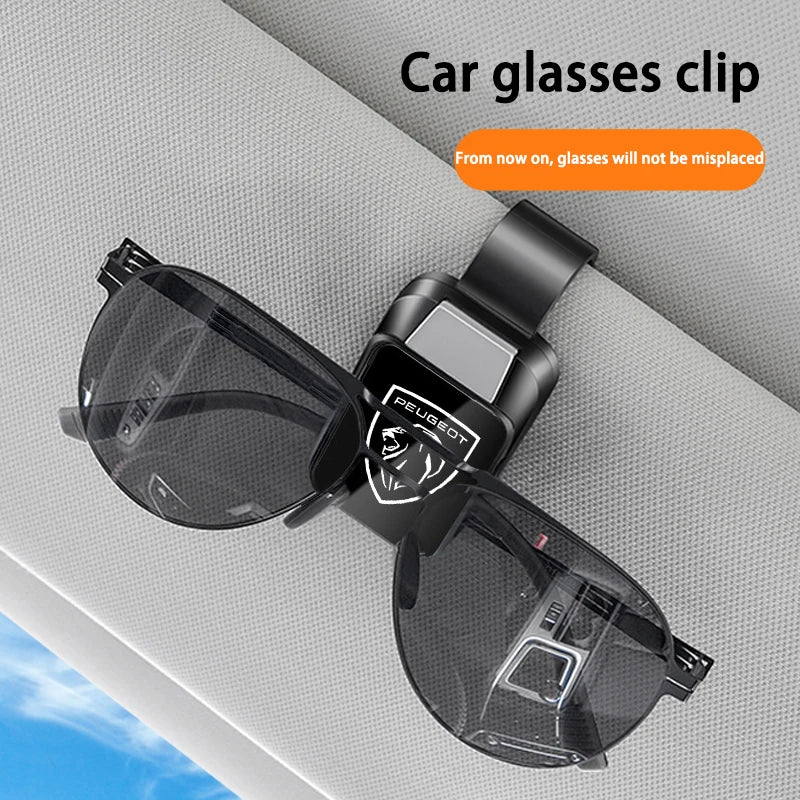 Porte-Lunettes Voiture Clip Pare-Soleil — Rangement, Protection Éponge, Anti-Rayures