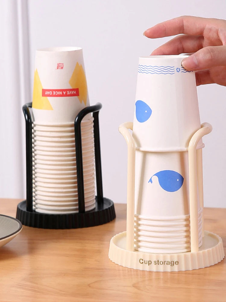 Porte-gobelet en papier jetable domestique, support de rangement de gobelets en papier de bureau, adapté au salon, à la salle à manger et autres gobelets