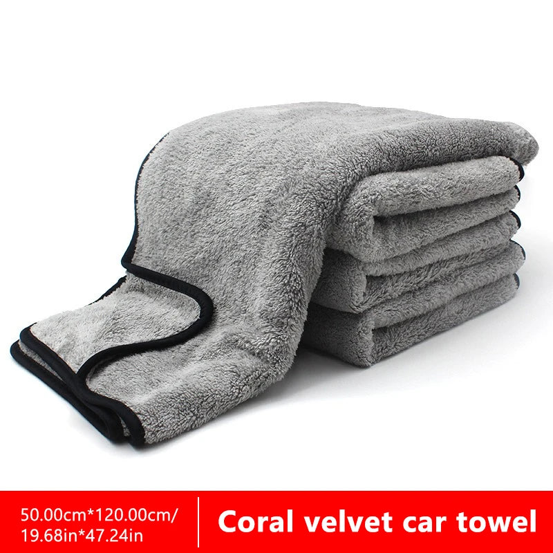 SEAMETAL – Toalla de microfibra multi-tamaño para coche, paño de limpieza ultrasuave mejorado para secado automático, toallas súper absorbentes sin arañazos