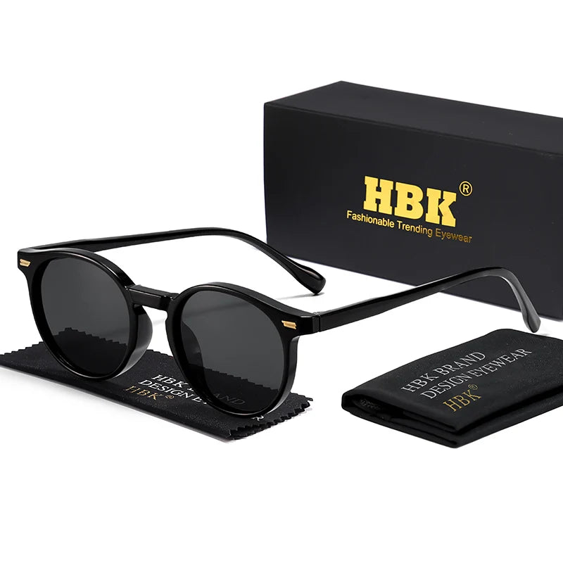 Lunettes de soleil polarisées pour hommes rondes TR90 — conduite, sport, UV400, hommes et femmes