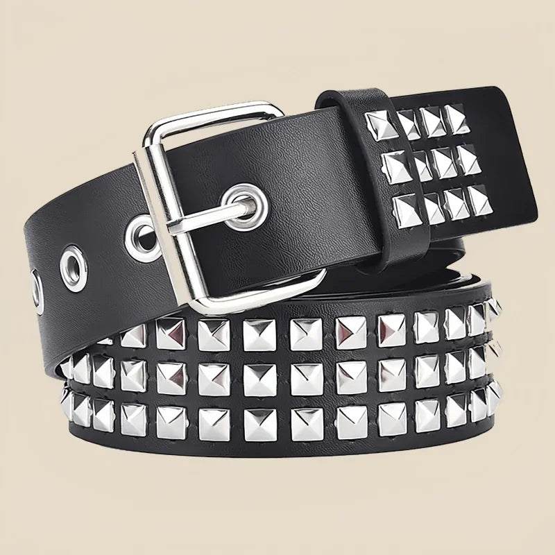 Trendy Rivet Heavy Metal Belt Men Women Punk Nightclub Rock Style Belt Jeans Belt Y2K Belt Fashion Decoration Women Belt